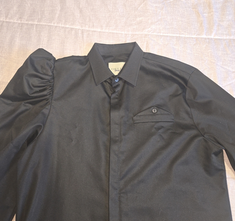 Orttu Black Lightweight Men's Shirt Jacket